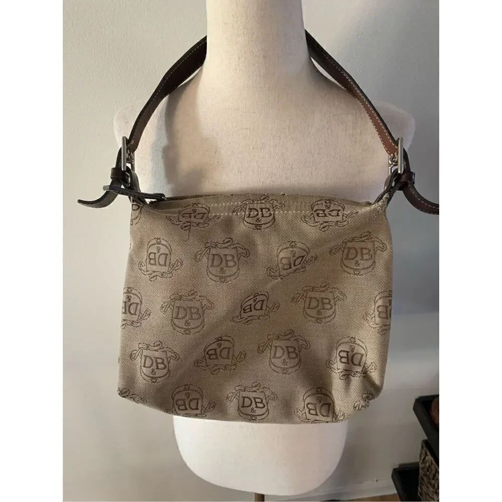 DOONEY & BOURKE Donegal Crest Tan Logo Leather Strap Jacquard vintage